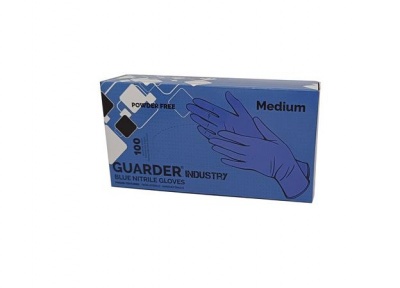 Védőkesztyű, egyszer használatos, nitril, S méret, 100 db, púder nélküli, kék